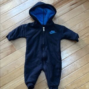 Nike Black and Blue Infant Hooded Outdoor Zip